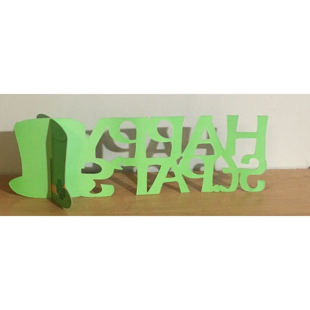 Lot of 12 Happy St Pat's CENTERPIECES - 3D Free Standing Table Decorations New